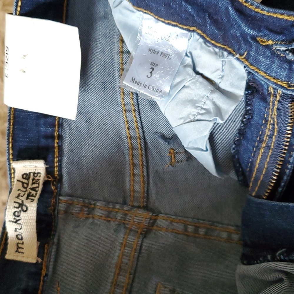 Monkey Ride Distressed Jeans/Dk Blue - Picture 4 of 6